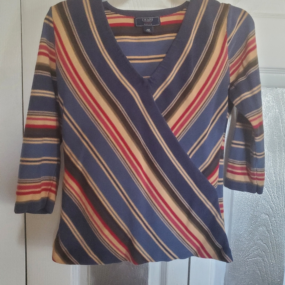 Chaps Striped Top Size PM